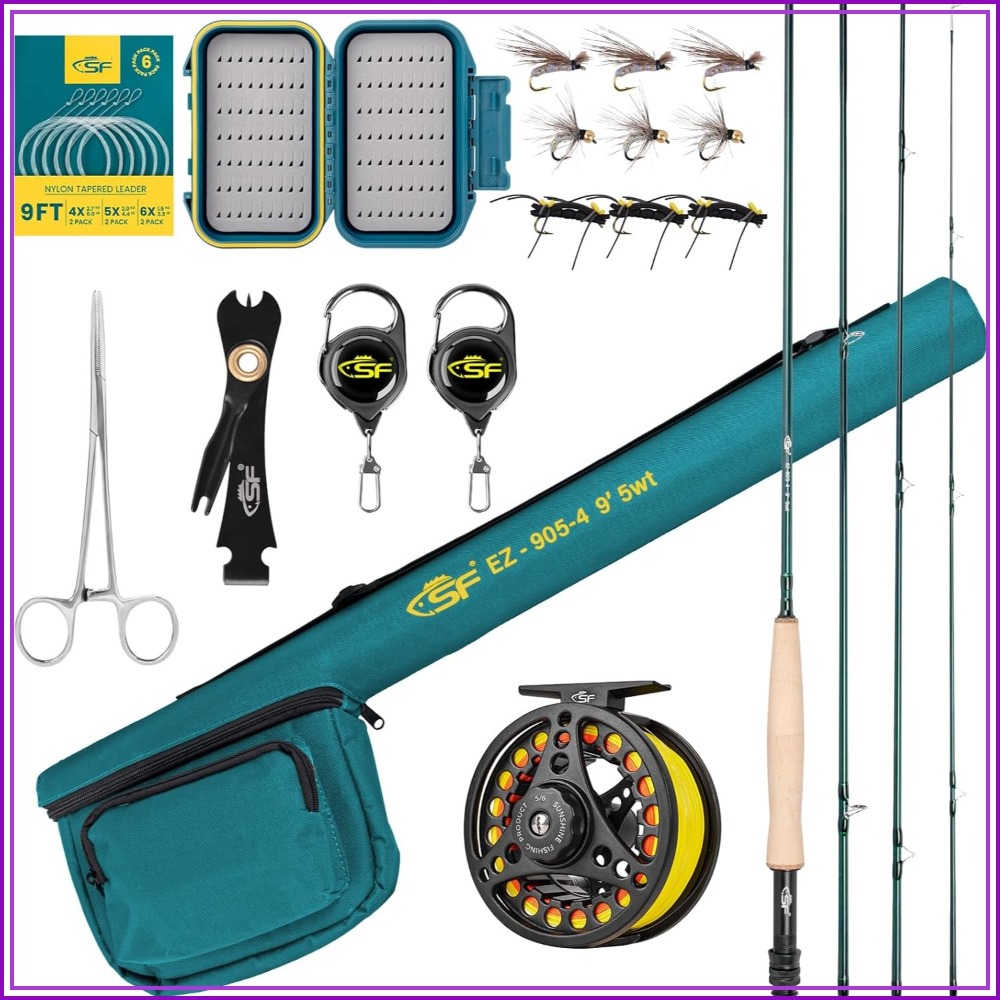 Fishing Rod Fly - Fly Fishing Rod Combo Starter Kit