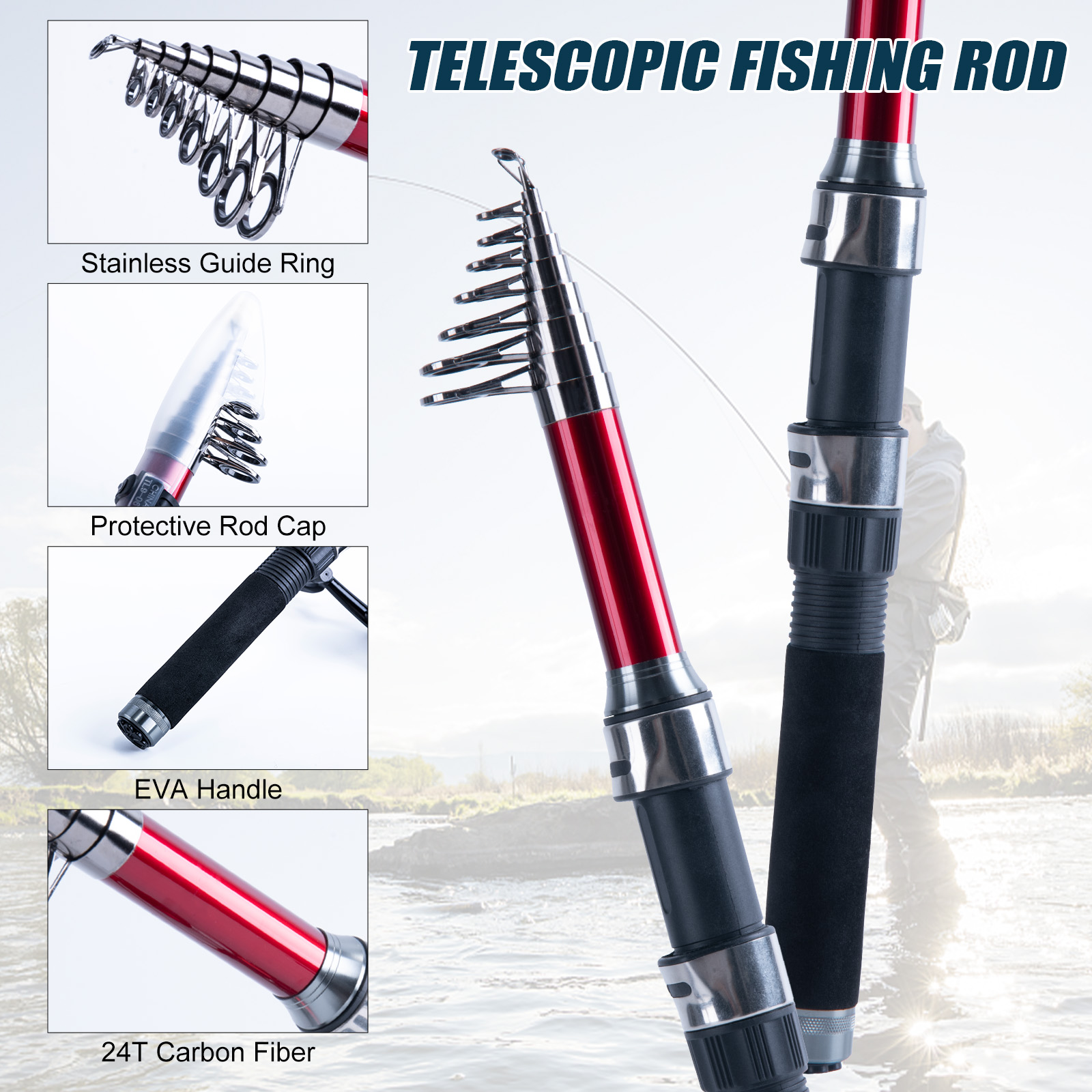 Goture Telescopic Fishing Rod  - Fishing Rod Carbon Fiber incelemesi ve fiyatı