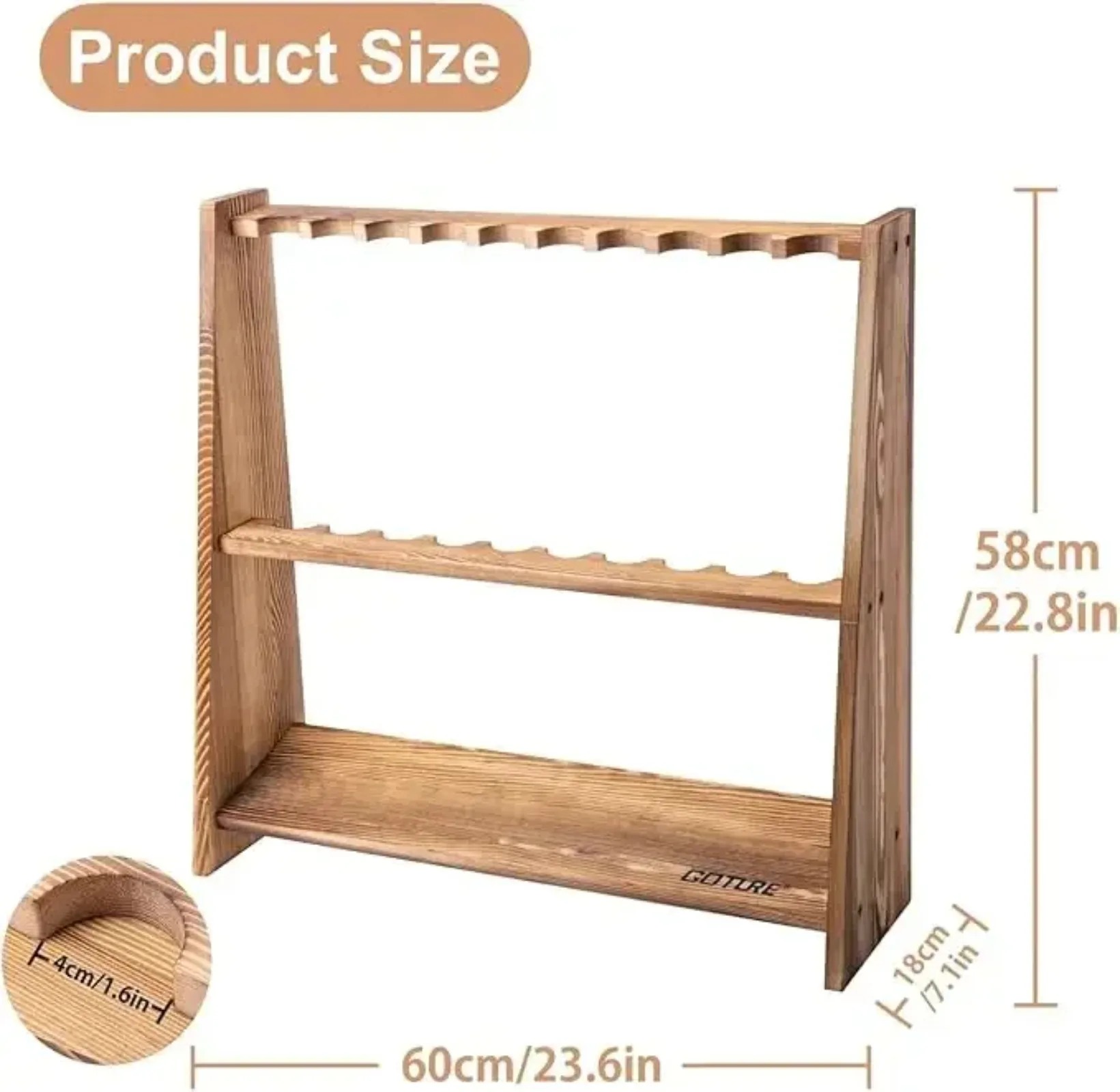 Goture 10 Slots Carbonized Pin - Fishing Rod Rack incelemesi ve fiyatı