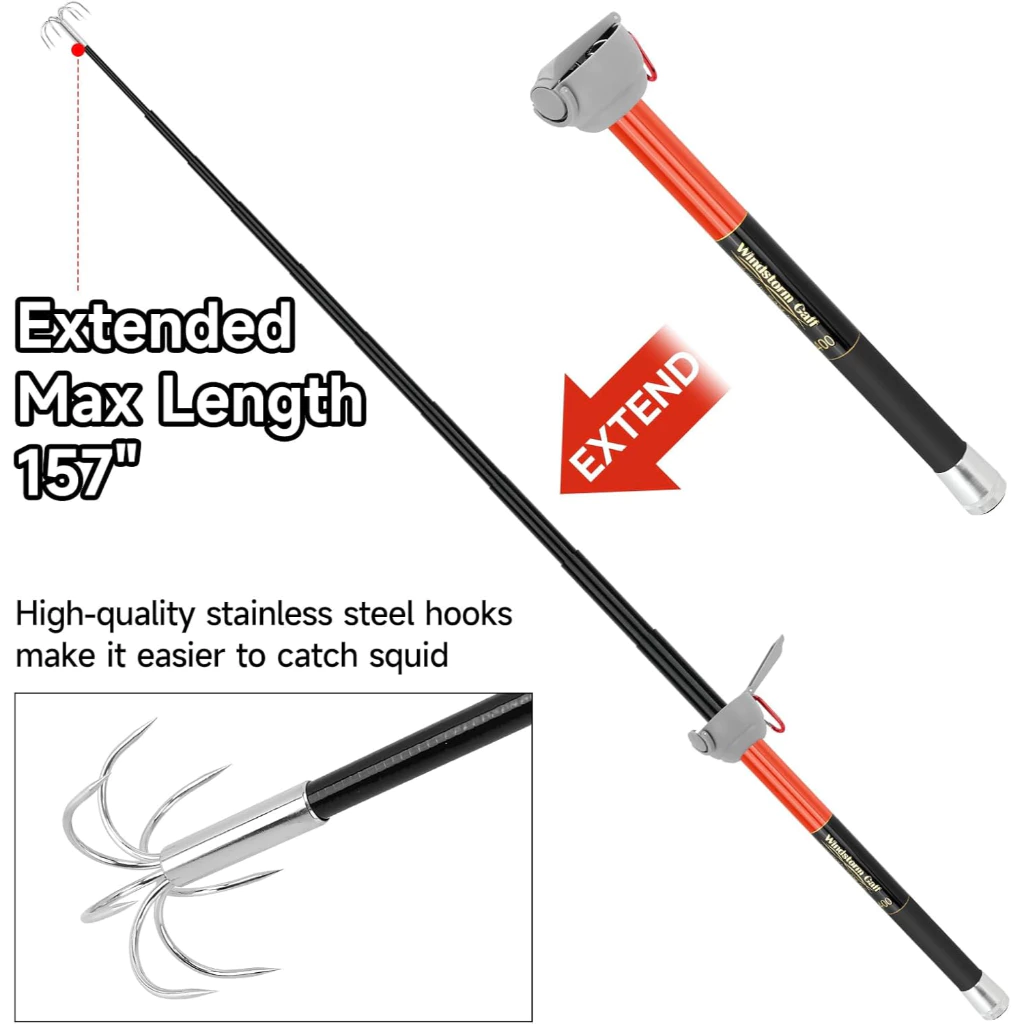 SANLIKE Fishing-Squid Gaff 3M/ - Fishing Rod Carbon Fiber incelemesi ve fiyatı