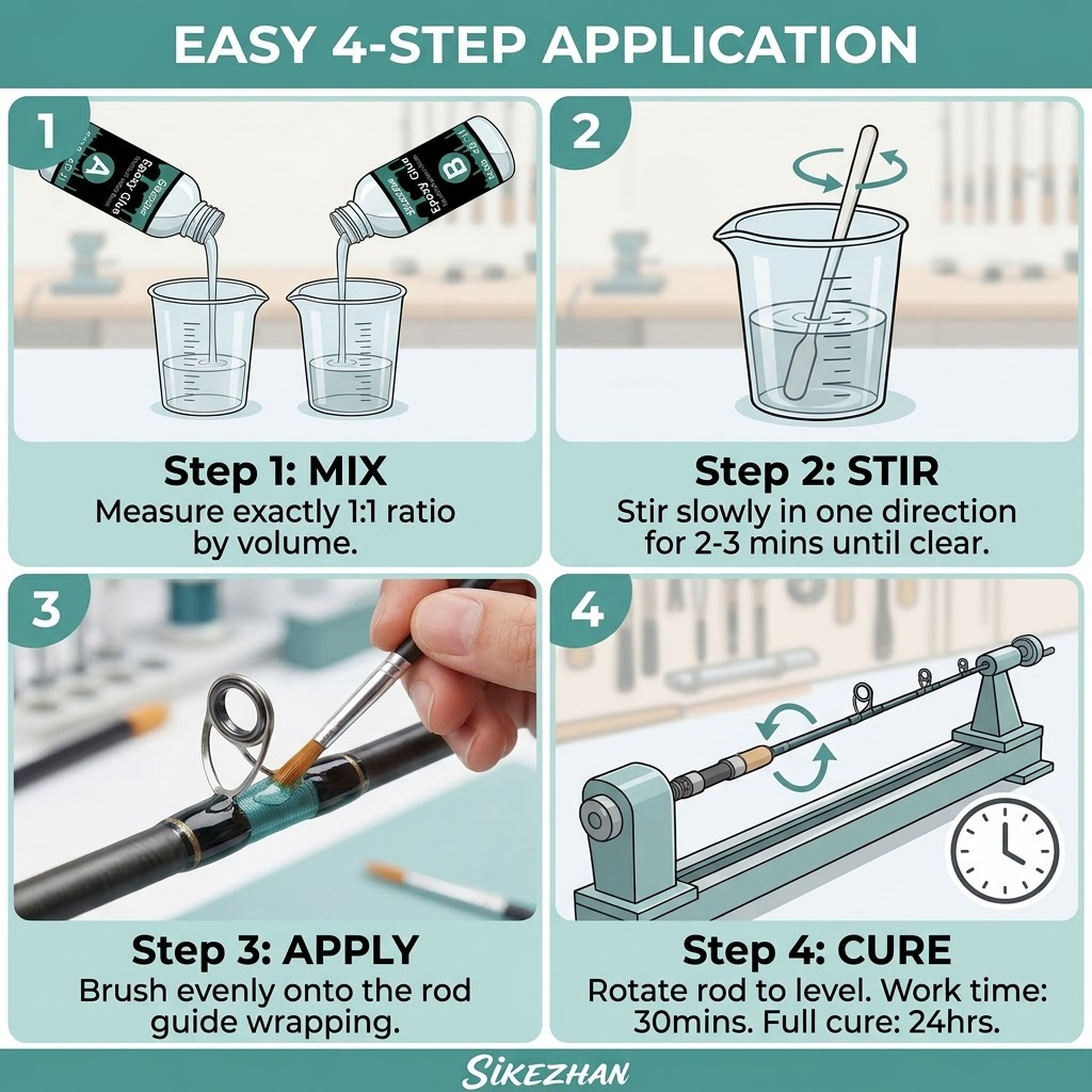 Clear 2-Part Fishing Rod Epoxy - Fishing Rod Repair Kit incelemesi ve fiyatı